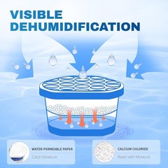 100% Leakproof Portable Humidity Absorbers 6 Pack for Bathroom & Closet