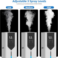 10L/2.6Gal Smart Humidifiers for Bedroom Large Room up to 600Ft², 100H Runtime C