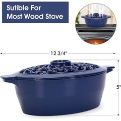 Cast Iron Wood Stove Steamer Humidifier Automatic Aroma Diffuser Durable 2.5Qt
