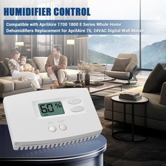 76 Humidifier Control Humidistat for Whole Home Dehumidifiers – 24VAC Digital Wa