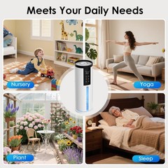 Whisper-Quiet 8L Cool & Warm Mist Humidifier with Aromatherapy Functionality
