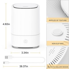 Essential Oil Diffusers for Home with USB Cord, 150ml Aroma Humidifier White