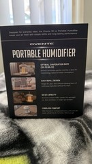 OVENTE HMD50W 50 oz Portable Cordless Cool Mist Humidifier White Large Capacity