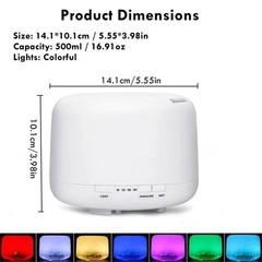 500ML Aroma Air 7 LED Essential Oil Diffuser Ultrasonic Aromatherapy Humidifier