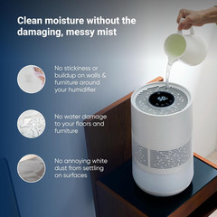 BLUEAIR Premium Smart Humidifier for Large Rooms, Bedrooms, Better Sleep with Ev