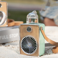 Portable USB Desktop Fan Night Light Space Cooling Humidifier Mini Air Condition