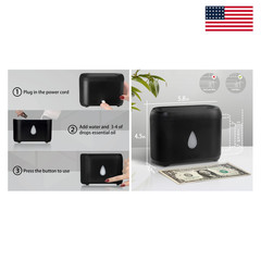 Flame Diffuser for Essential Oils 200ml Ultrasonic Aromatherapy Humidifier Black