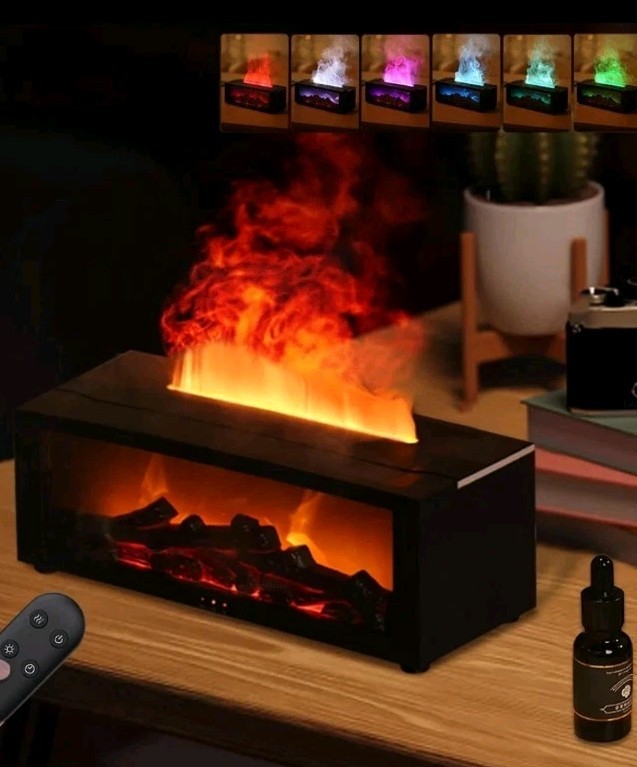 Air Humidifier Essential Oil Diffuser Flame Aroma Humidifier Home Room Fragrance