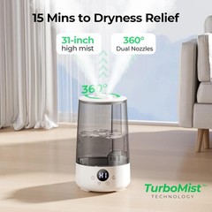 Humidificadores De Niebla Fria Para Dormitorio Y Habitacion Grande 3.6 Litros US