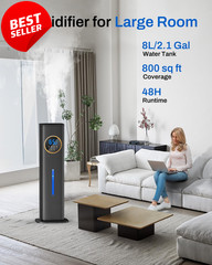 Large 8L Cool Mist Humidifier Top Fill Night Light Diffuser for Home Bedroom – U