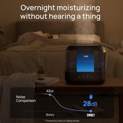 Top Fill Humidifier 4L Quiet 36H Runtime Ultrasonic Mist Baby Nursery Indoor New