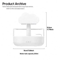 AUSHA Rain Cloud Humidifier Aroma Diffuser LED Night Light USB Air Mist Maker