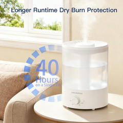 2 Pack 3.5L Ultrasonic Cool Mist Humidifier – Top-Fill, Essential Oil Diffuser,