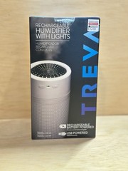 Treva Portable Cool Mist Mini Humidifier w/ Colored LED Lights USB Rechargeable