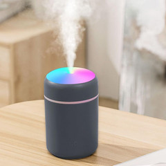 Portable Mini Humidifier, 300Ml with Colorful LED Night Light, USB Personal Desk