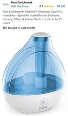 New Pure Enrichment Mistaire Ultrasonic Cool Mist Humidifier – Blue