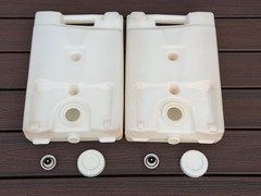 Pair OEM Emerson Electric Whole House Humidifier Water Reservoirs, Caps & Valves