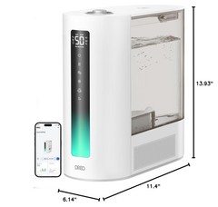 DREO 6L Smart Humidifiers for Bedroom, Warm and Cool Mist for Large Room | 60…