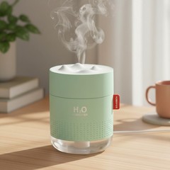Green Portable Mini Humidifier – 500ml Cool Mist for Baby & Office Spaces