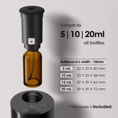 Airversa Waterless Diffuser for Essential 2.74 x 5.04 x inches, Black