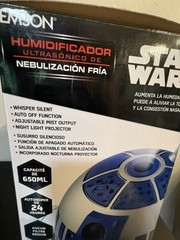 Star Wars R2-D2 Ultrasonic Cool Mist Humidifier 650mL Complete W/Box Tested