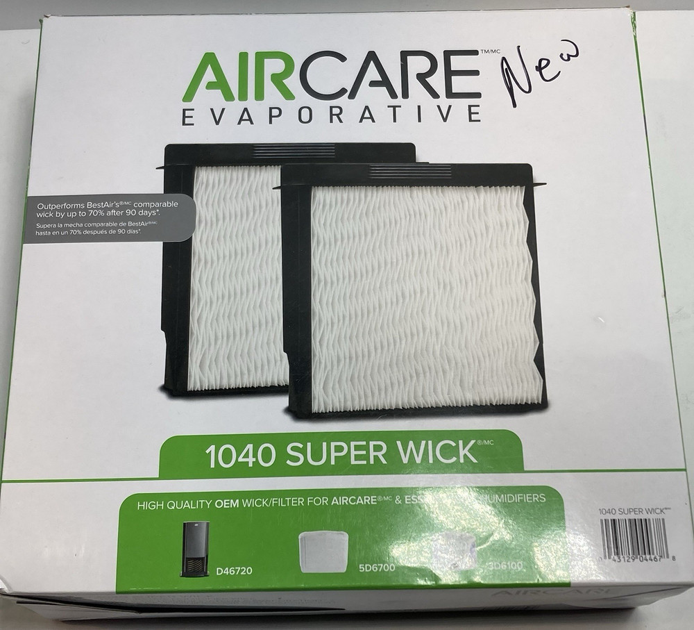 AIRCARE 1040 Evaporative Super Wick Humidifier Filter 2 Wicks NEW