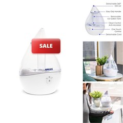 Crane X Halls Droplet Ultrasonic Small Air Humidifiers Bedroom And Office 0.5
