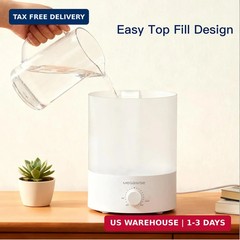 MegaWise Healthy Top-Refill Cool Mist Humidifiers for Bedroom, 24dB Ultrasonic A