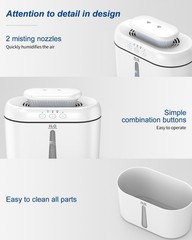 Indoor Plant Humidifier 2.5L – Quiet Dual Nozzle, Auto Shut-Off, Night Light, Id