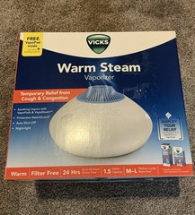 Vicks Warm Steam Vaporizer & Humidifier 1.5 Gallon Tank, Used One Time
