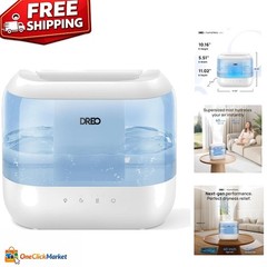 4L Ultra-Quiet Cool Mist Humidifier for Bedroom – 36H Run Time, Easy Top Fill
