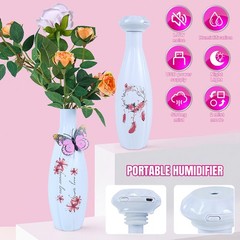 380ml Portable USB LED Mini Car Home Humidifier Dual Mist Quiet with Night Light