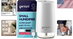 Ultrasonic Humidifier for Small Rooms – 8 Hour Cool Mist with Auto Shut-Off