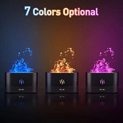 Colorful Flame Fireplace Aroma Diffuser – 180ml Cool Mist Humidifier with Remote