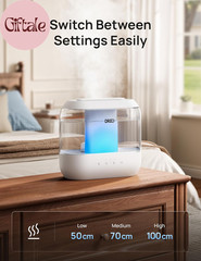 Humidifiers for Bedroom, 4L Top Fill for Large Room, 36H Runtime, 28 Db Quiet Su