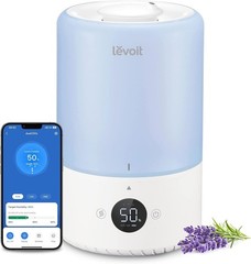 Humidifiers Top Fill W/ Humidistat Essential Oil Diffuser Schedule Timer Blue US