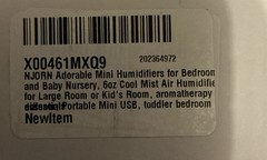 NJORN Adorable Mini Humidifier Cool Mist Aroma Diffuser USB Portable 6oz