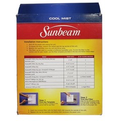 Sunbeam Humidifier Air Filters 2-Pack Cool Mist Universal Cut To Size