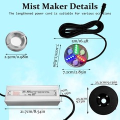 3 Head Ultrasonic Fogger Mist Maker – 1500ml/H, 80W High-Efficiency Humidifier