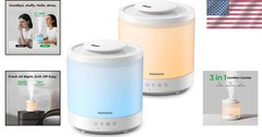 Quiet 1.5L Top Fill Humidifier Set with Auto Shut Off & Aromatherapy Features