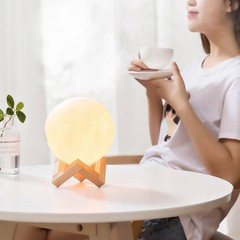 3D Moon Lamp Air Humidifier Diffuser Aroma Essential Oil USB Home Purifier Light