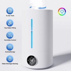 5L Cool Mist Humidifiers, Top Water Filling & 24H Timer
