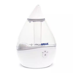 0.5 Gal., Crane X Halls Droplet Cool Mist Humidifier, Clear/White