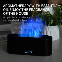 160ml Flame Diffuser Humidifier 7 Colors Light Changing Essential Oil Diffusers