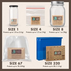 62% Two-Way Humidity Control Packs For Storing 1 lb – Size 67 – 12 Pack –