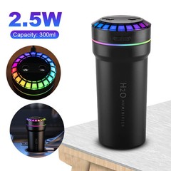 300ml Double Spray Music Rhythm Spray Humidifier with Mood Light Car Mini Humidi