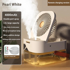 Wireless Humidifier with Fan 2.5L Large Capacity Water Mist USB Portable Air Con