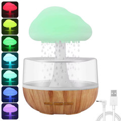 Rain Cloud Mushroom Humidifier 7 Color LED Night Light Aroma Oil Diffuser USB