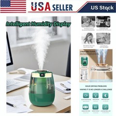 Essential Oil Humidifier w/Digital Display,3 Modes & Blue Light Sterilization
