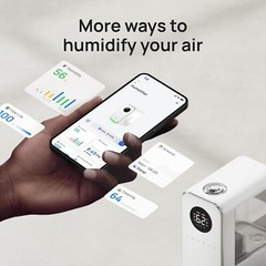Humidificadores para dormitorio, humidificador de vapor frío silencioso e inteli